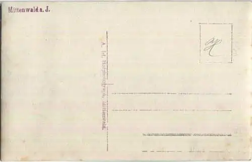 Mittenwald - Denkmal M. Klotz - Foto-Ansichtskarte ca. 1910 - Verlag A. Irl Mittenwald