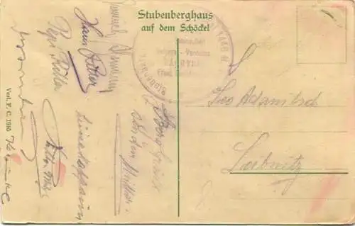 Stubenberghaus - Schöckel 1915 - gel.