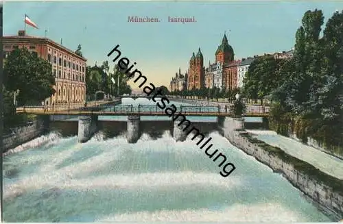 München - Isarquai - AK ca. 1910 - ohne Verlagsangabe