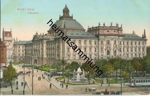 München - Justizpalast - Strassenbahn - AK ca. 1910 - Verlag S. Bick München