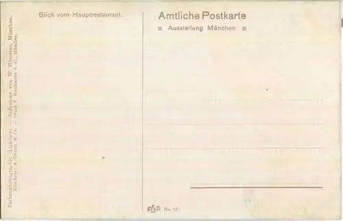 München - Blick vom Hauptrestaurant - Ausstellungspark - AK ca. 1910 - Verlag ASB No 67