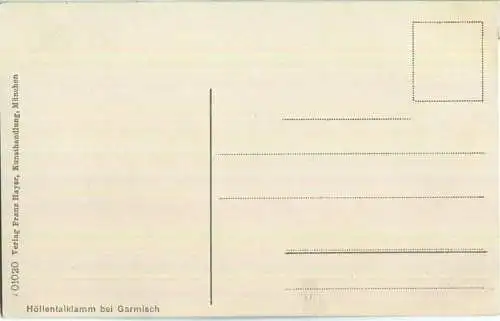 Höllentalklamm bei Garmisch - AK ca. 1910 - Verlag Franz Hayer München