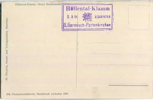 Höllentalklamm - AK ca. 1910 - Verlag M. Herpich München
