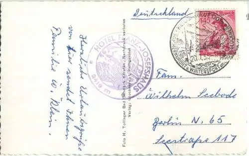 Kaiser-Franz-Josefhaus - Foto-AK - Verlag H. Tollinger Bad Döbrlach