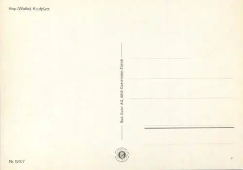 Visp - Kaufplatz - AK Grossformat - Verlag Rud. Suter Oberrieden-Zürich