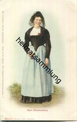 Schweizer Tracht - Bern (Simmenthal) - Edition Burgy Lausanne