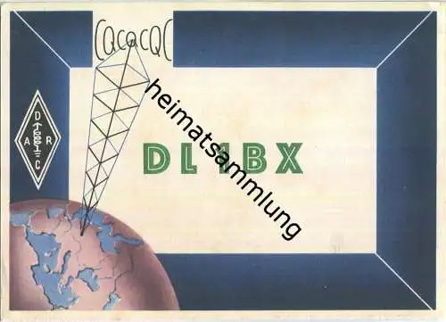 QSL - QTH - Funkkarte - DL1BX - 1958