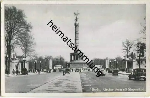 Berlin - Siegessäule - Briefstempel Feldpost Kommandantur Berlin