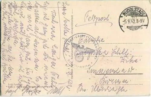 Rudolstadt - Cumbach - Briefstempel - Feldpost - Verlag Herrmann Patis Jena