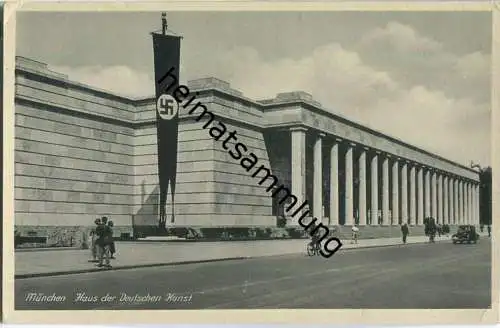 München - Haus der Deutschen Kunst - Flagge - Briefstempel Luftfl. Nachr. Schule - Verlag Carl Krueck München