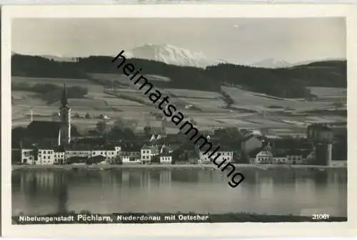 Pöchlarn an der Donau - Niederdonau mit Oetscher - Foto-AK - Verlag P. Ledermann Wien