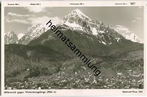 Mittenwald - Wettersteingebirge - Foto-Ansichtskarte - Verlag Alpiner Kunstverlag Garmisch-Partenkirchen