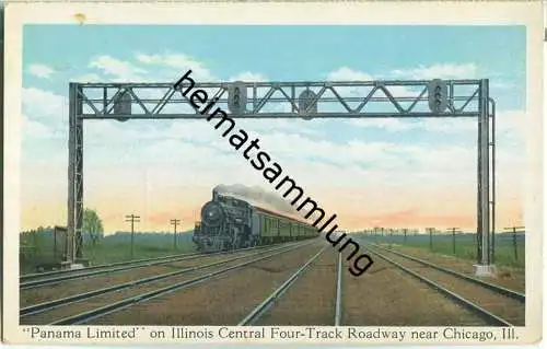 Illinois - Illinois Central Four-Track Roadway near Chicago - Panama Limited