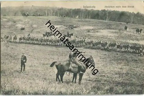 Serie Das Deutsche Heer - Infanterie Abrücken nach dem Biwak - Feldpost