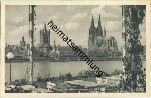 Blick von der Sünnerterrasse auf Köln - Verlag Jos. Kessel Niederdollendorf