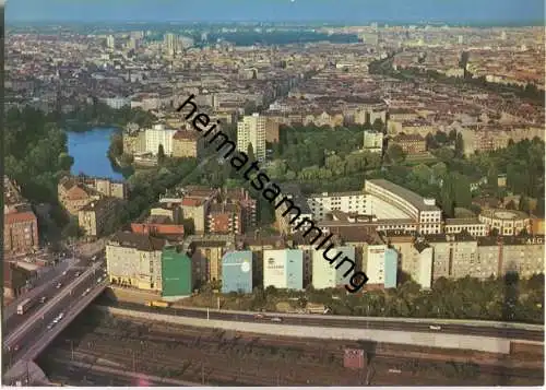 Berlin - Blick vom Fernsehturm auf Kantstrasse und Lietzensee - Verlag Kunst und Bild Berlin