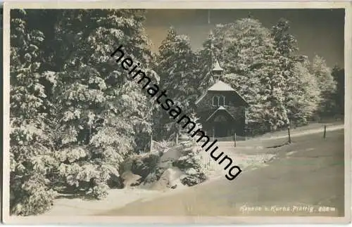 Kapelle beim Kurhaus Plättig - Foto-Ansichtskarte Karl Roth Bühlertal