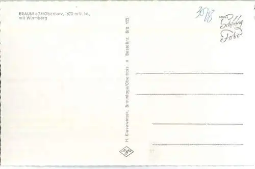 Braunlage mit Wurmberg - Kuhherde - Foto-Ansichtskarte - Verlag H. Kiesewetter Braunlage