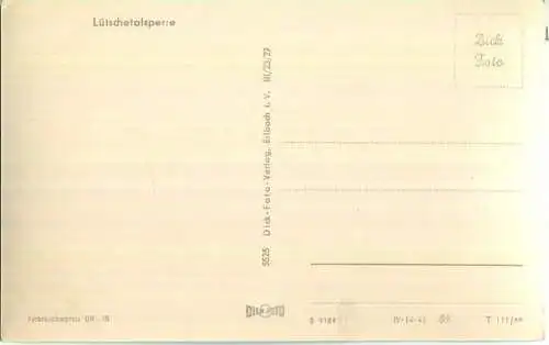 Lütschetalsperre - Foto-Ansichtskarte - Dick-Foto-Verlag Erlbach 1951