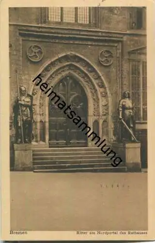 Bremen - Ritter am Nordportal des Rathauses - Verlag Hermann Ch. Büsing Oldenburg
