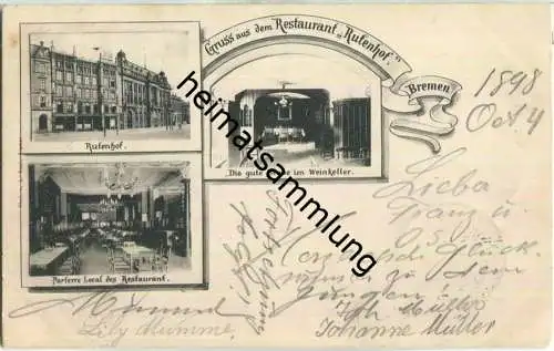 Bremen - Restaurant Rutenhof von 1898 - Verlag L. Koch Bremen