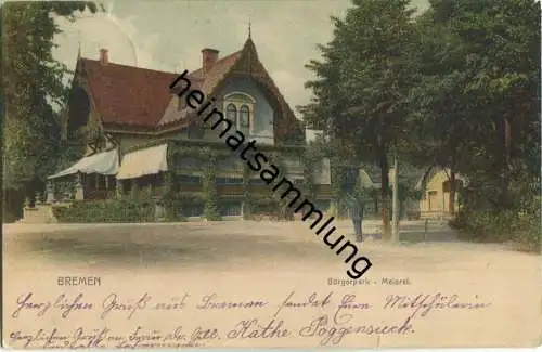 Bremen - Bürgerpark - Meierei - Verlag Louis Koch Bremen