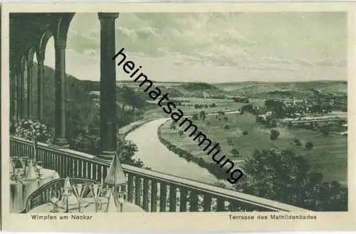 Wimpfen am Neckar - Terrasse des Mathildenbades - Verlag Gerling & Erbes Darmstadt 1926