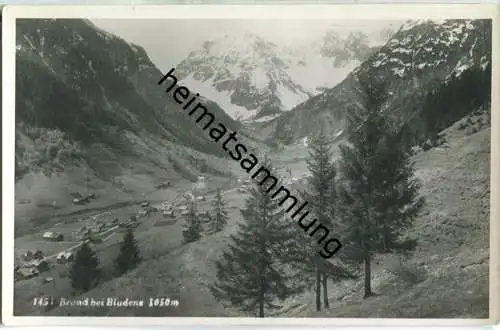 Brand bei Bludenz - Seilbahn - Foto-Ansichtskarte ohne Verlagsangabe