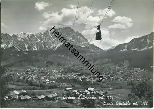 Cortina d' Ampezzo - Monte Cristallo - Seilbahn - Foto-Ansichtskarte - Verlag Bromofoto Milano