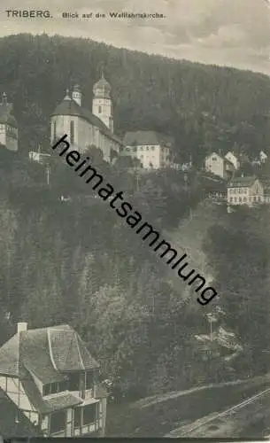 Triberg - Blick auf die Wallfahrtskirche Maria-in-der-Tanne - Verlag Xaver Kasper Triberg