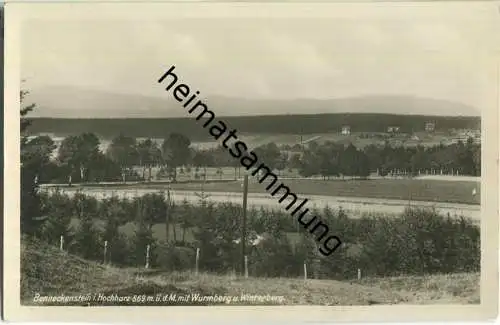 Benneckenstein mit Wurmberg und Winterberg - Foto-AK - Verlag Löffler & Co. Greiz