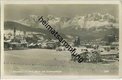 Kitzbühel mit Kaisergebirge - Foto-Ansichtskarte - Tiroler Kunstverlag Chizzali Innsbruck