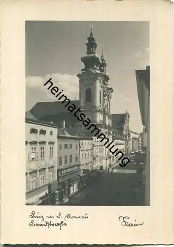 Linz an der Donau - Landstrasse - Foto-Ansichtskarte - Verlag Lichtbildner Otto Kaiser Linz