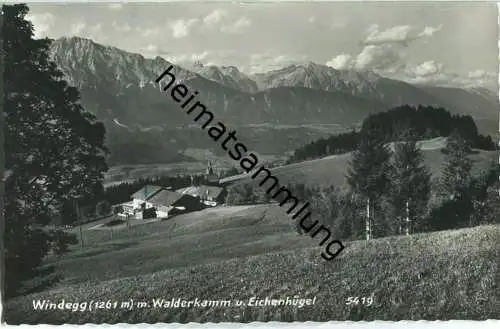 Windegg mit Walderkamm und Eichenhügel - Foto-Ansichtskarte - Verlag E. Stockhammer Hall