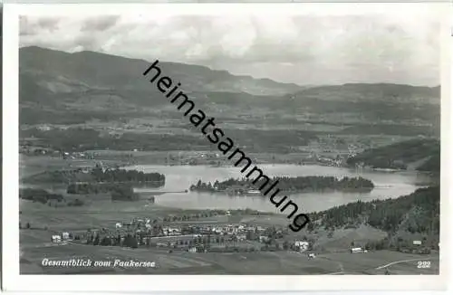 Gesamtblick vom Faakersee - Foto-Ansichtskarte - Verlag Theodor Strein Villach