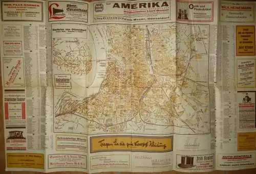 Deutschland - Düsseldorf 1928 - Elite Wegweiser durch Düsseldorf - Stadtplan 1:15'000