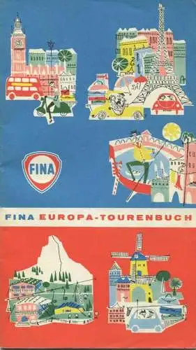 FINA - Europa-Tourenbuch 1959 - 36 Seiten mit 6 Karten