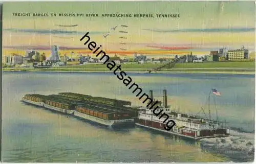 Tennessee - Memphis - Freight Barges on the Mississippi River