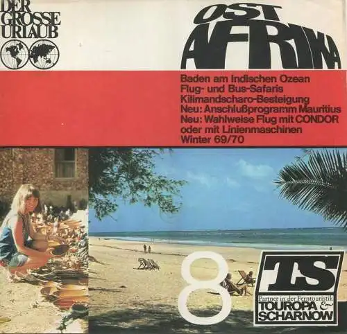 Touropa & Scharnow 1969 - Ostafrika - 24 Seiten mit 38 Abbildungen