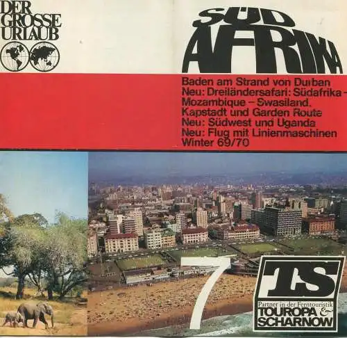 Touropa & Scharnow 1969 - Südafrika - 12 Seiten mit 16 Abbildungen