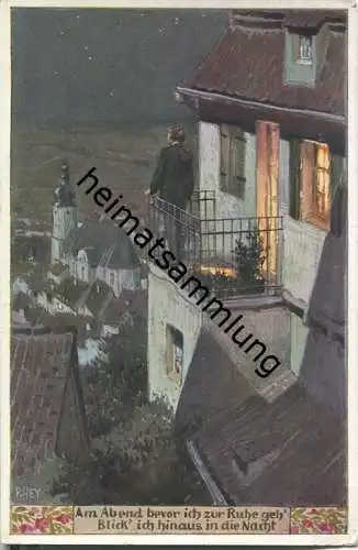 Paul Hey - Volksliederkarte Nr. 98 - Am Abend bevor ich zur Ruhe gehe - Verlag Verein für das Deutschtum im Ausland