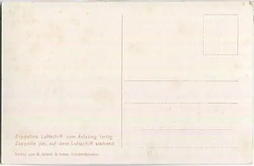 Zeppelin Luftschiff Modell z.2.1908 - Verlag K. Scholl & Sohn Friedrichshafen