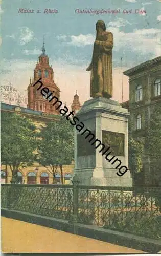 Mainz - Gutenbergdenkmal - Verlag Ludwig Feist Mainz