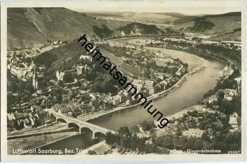 Saarburg - Fliegeraufnahme - Foto-Ansichtskarte - Verlag Ernst Assmus Leipzig