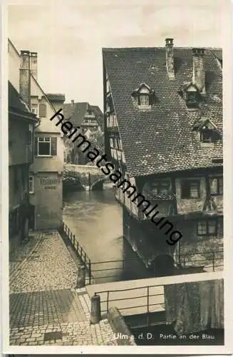 Ulm - Partie an der Blau - Foto-Ansichtskarte - Verlag Gebr. Metz Tübingen