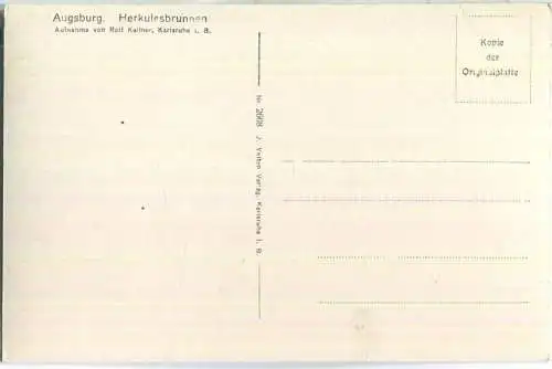 Augsburg - Herkulesbrunnen - Foto-Ansichtskarte - Verlag J. Velten Karlsruhe