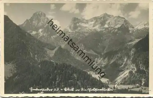 Hinterstoder - Blick in die Polsterlucke - Foto-AK 1935 - Verlag J. Hochreiter Windischgarsten