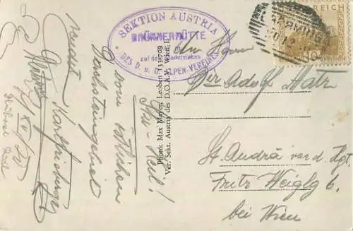 Brünnerhütte am Stoderzinken - Foto-AK - Verlag Max Mayer Leoben gel.