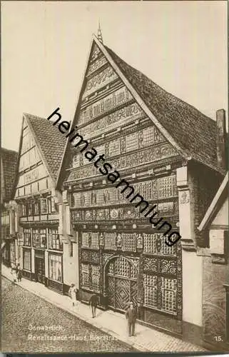 Osnabrück - Bierstrasse - Renaissance-Haus - Foto-Ansichtskarte - Verlag Trinks & Co. Leipzig