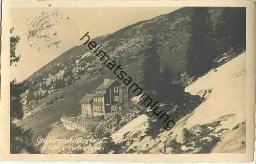 Ötscherschutzhaus - Foto-AK gel. 1932